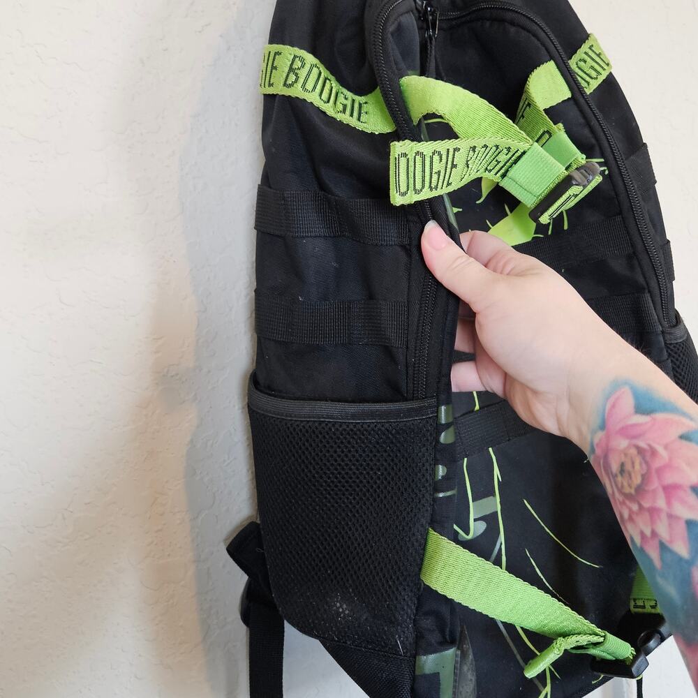 The Nightmare Before Christmas Oogie Boogie Backpack Black Neon Green - Picture 6 of 15